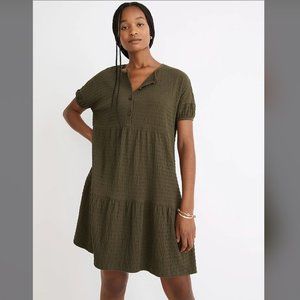 Madewell (Re)sourced Crinkle-Knit Tiered Mini Dress